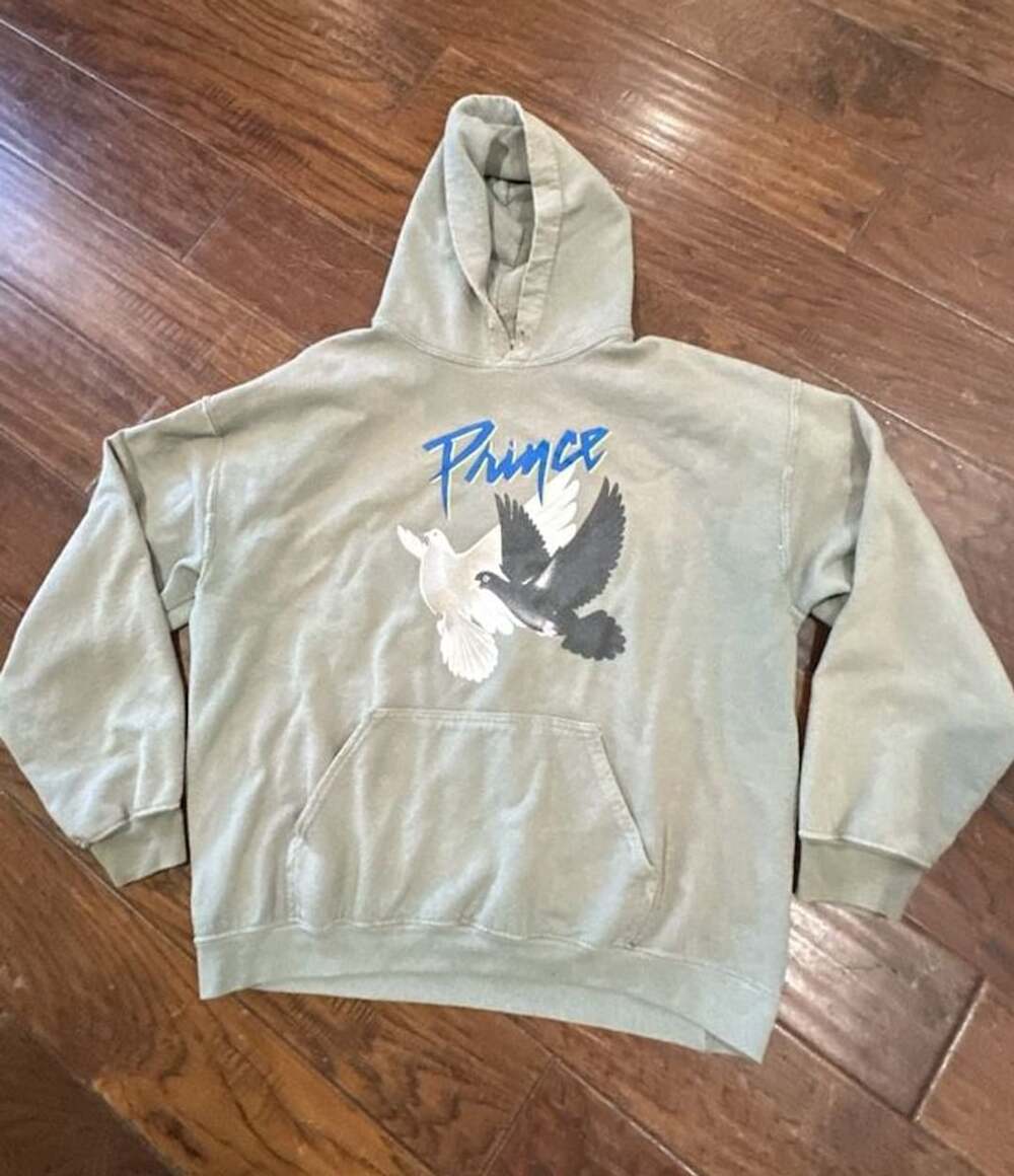 The Prince Estate Purple Rain Doves Green Hoodie MD